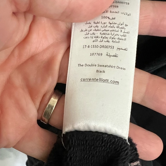 Current Elliott The Double Sweatshirt Dress in Black - Picture 16 of 16